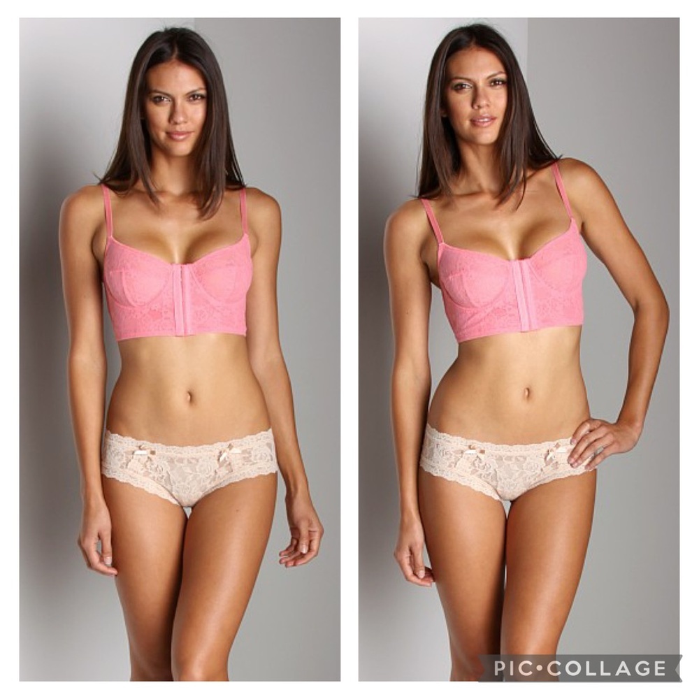 NWT Intimately Free People Lace Underwire Corset Front Hook Bustier bra large - Picture 12 of 12